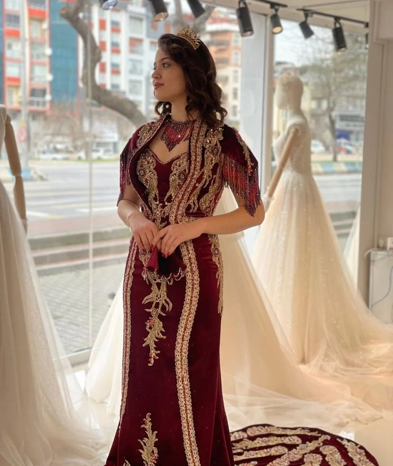 BİNDALLI BORDO RENK